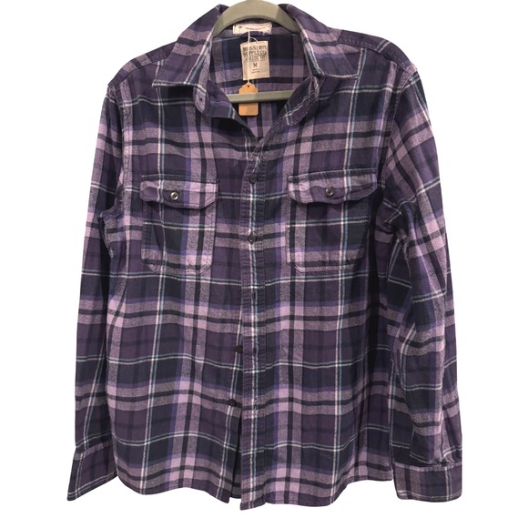 Upcycled Flannel Shirt w/Evil Queen Graphic - Picture 2 of 4